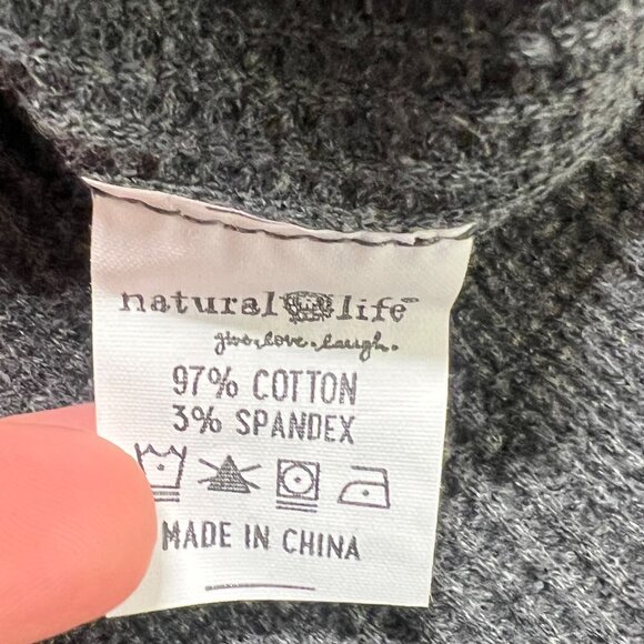 NWT Natural Life Nature Granola Whimsigoth Indie Tank Waffle Lettuce Hem Large - Picture 6 of 9